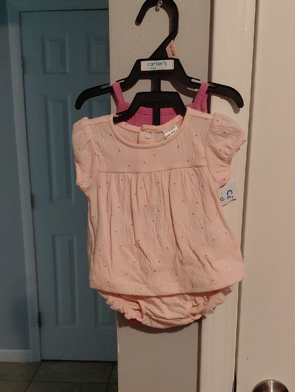 Carter's Light Pink Dot Baby Dress with Matching Bloomers